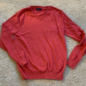Salmon Colored V-neck Sweater from J.Crew